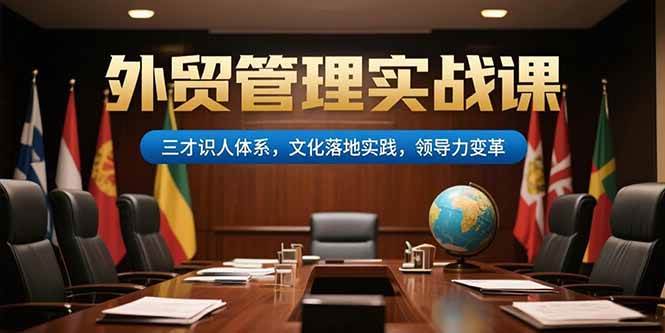 （15380期）外贸管理实战课，三才识人体系，文化落地实践，领导力变革-驿想项目网