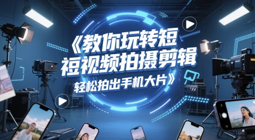 教你玩转短视频拍摄剪辑，轻松拍出手机大片-驿想项目网