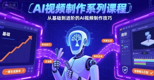 AI视频制作系列课程，从基础到进阶的AI视频制作技巧全涵盖-驿想项目网