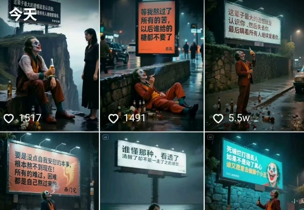 一条视频竟然15W赞！用AI制作小丑自嘲扎心文案视频，当下非常火爆的短视频流量神器-驿想项目网