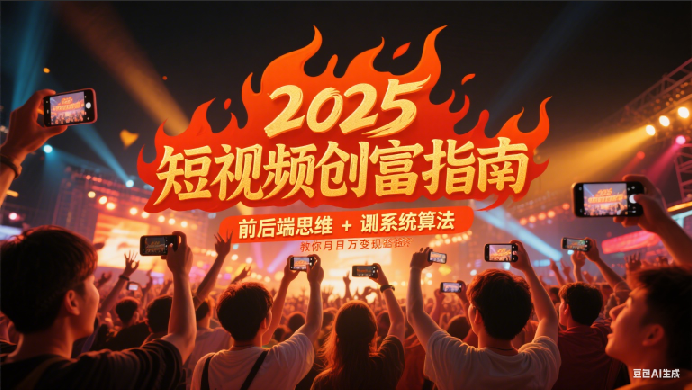 2025短视频创富指南，前后端思维 + 系统算法，教你月入过万变现路径-驿想项目网