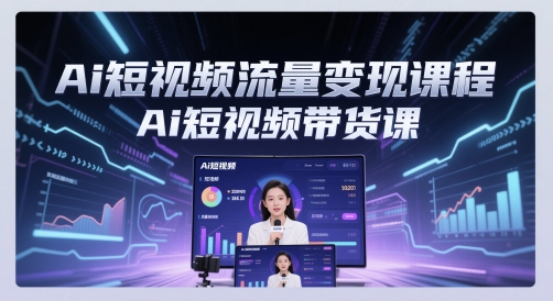 Ai短视频流量变现课程，Ai短视频带货课-驿想项目网