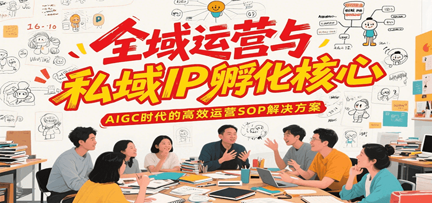 全域运营与私域IP孵化核心，AIGC时代的高效运营SOP解决方案-驿想项目网