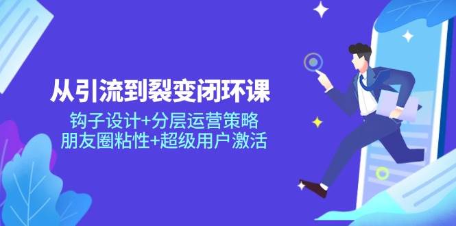从引流到裂变闭环课：钩子设计+分层运营策略，朋友圈粘性+超级用户激活-驿想项目网