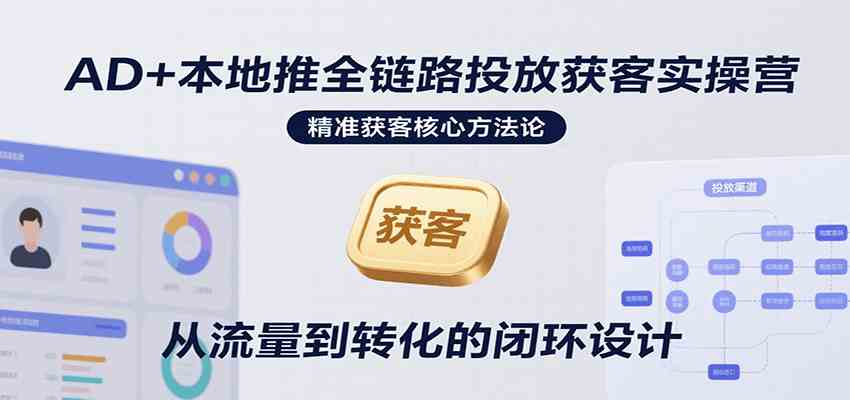 AD+本地推全链路投放获客实操营，快速掌握精准获客技巧，当天投放当天转化高效营销-驿想项目网