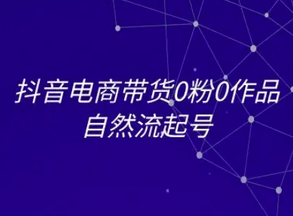抖音电商带货0粉0作品自然流起号，抖音电商教程-驿想项目网