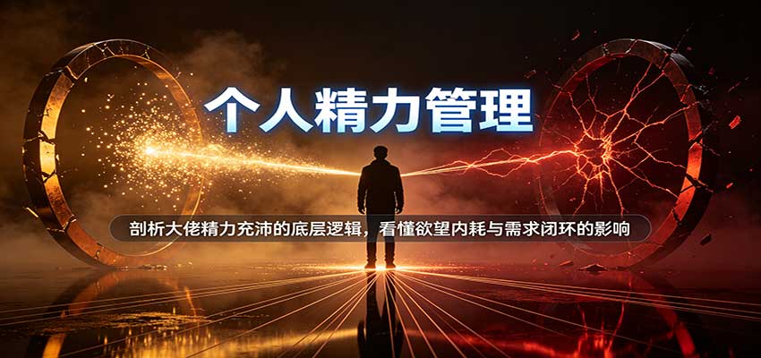 个人精力管理：剖析大佬精力充沛的底层逻辑，看懂欲望内耗与需求闭环的影响-驿想项目网