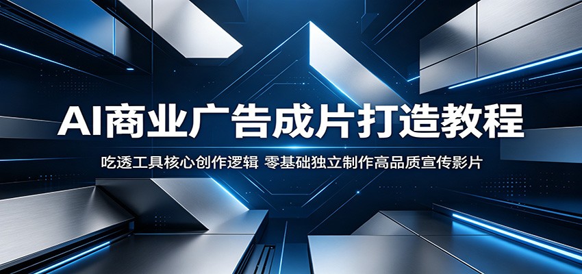 AI商业广告成片打造教程：吃透工具核心创作逻辑，零基础独立制作高品质宣传影片-驿想项目网