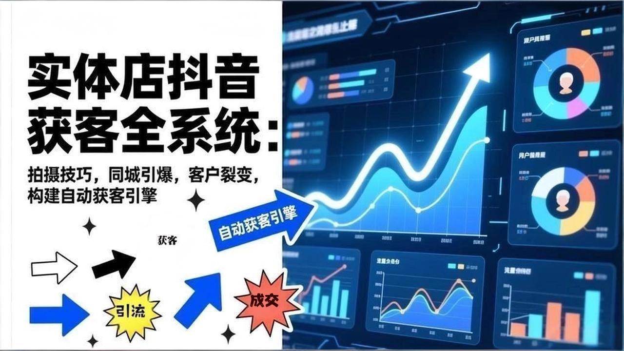 （17090期）2026实体店抖音获客全系统：拍摄技巧，同城引爆，客户裂变，构建自动获客引擎-驿想项目网