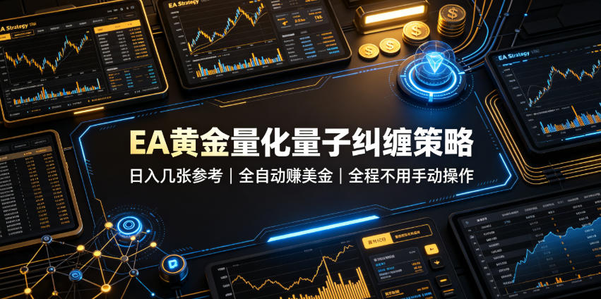 EA黄金量化量子纠缠策略，日入几张，全自动賺美金，全程不用手动操作！【揭秘】-驿想项目网