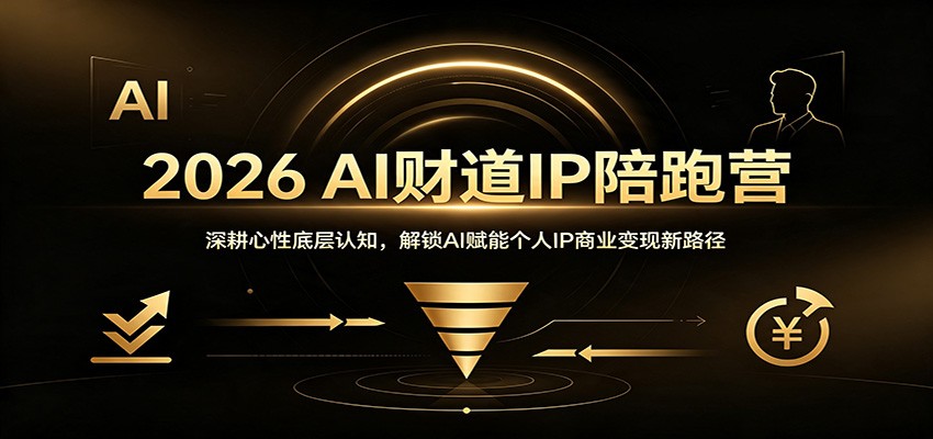 2026 AI财道IP陪跑营：深耕心性底层认知，解锁AI赋能个人IP商业变现新路径-驿想项目网