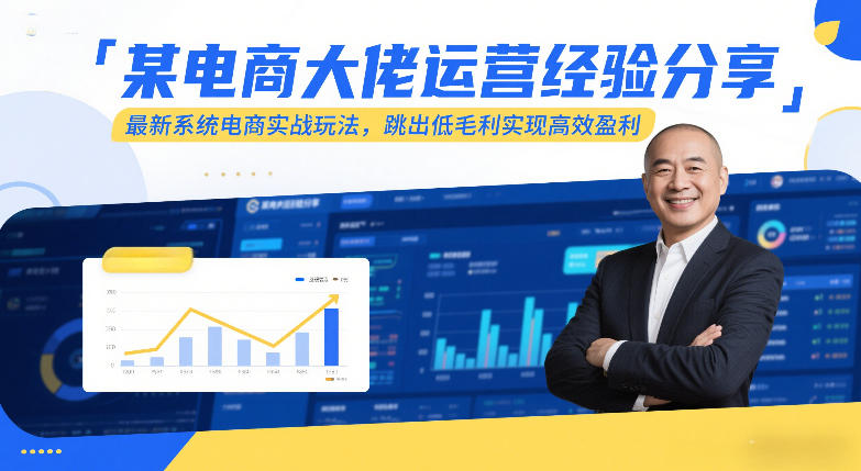 某电商大佬运营经验分享，最新系统电商实战玩法，跳出低毛利实现高效盈利（更新）-驿想项目网