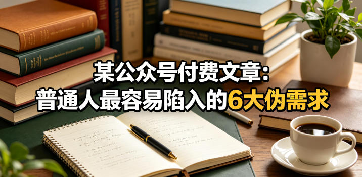 某公众号付费文章：普通人最容易陷入的6大伪需求-驿想项目网