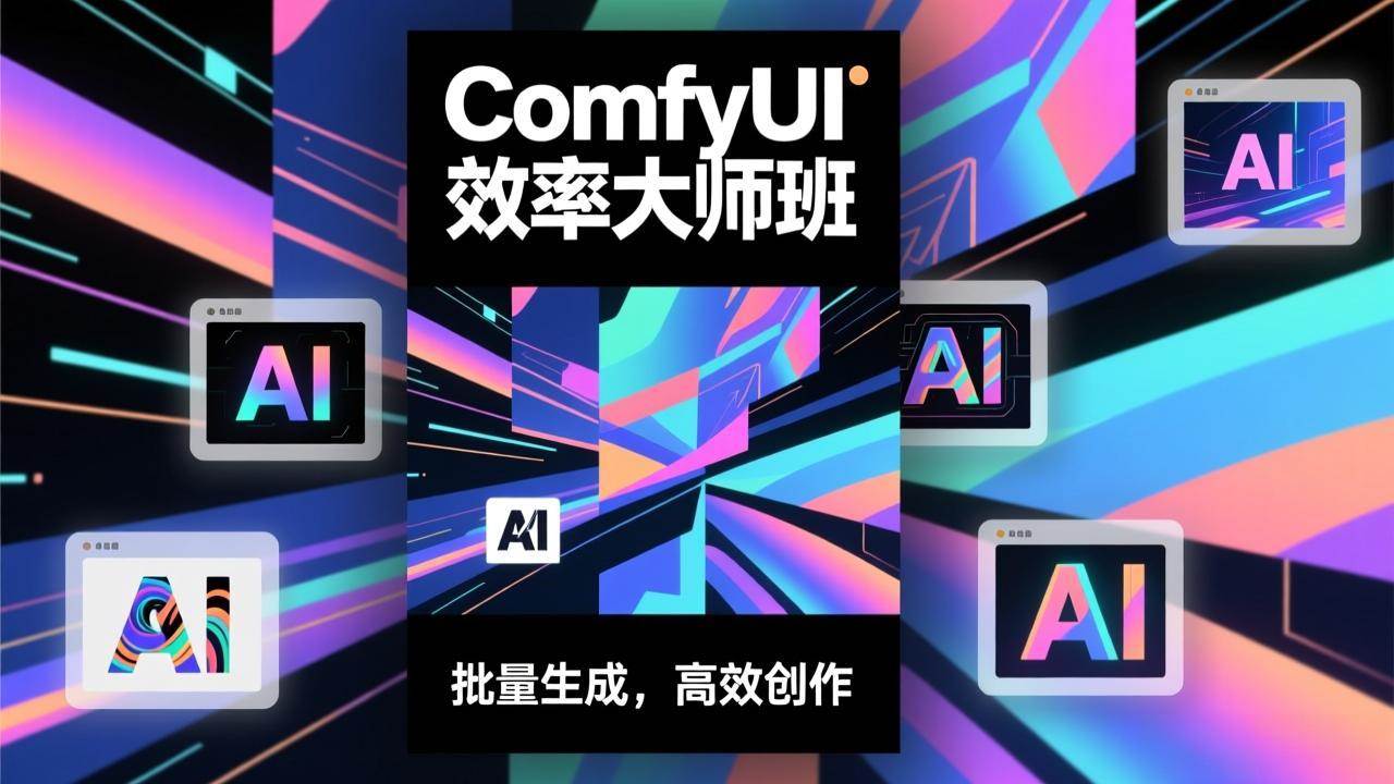 （17107期）ComfyUI效率大师班：工作流搭建，批量生成，将个人AI出图效率提升5-10倍，月接单收入1-3万-驿想项目网