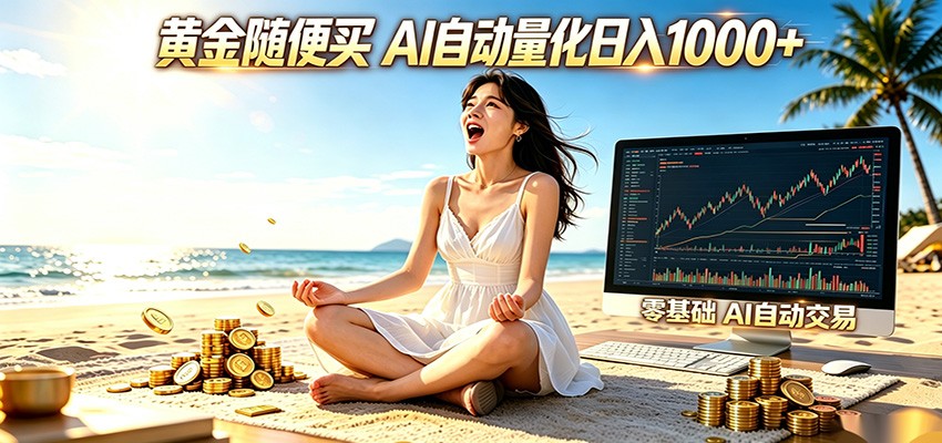 黄金随便买?AI自动外汇量化交易 在家当皇帝 日入1000+-驿想项目网