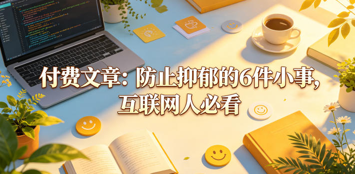 付费文章：防止抑郁的6件小事，互联网人必看！-驿想项目网