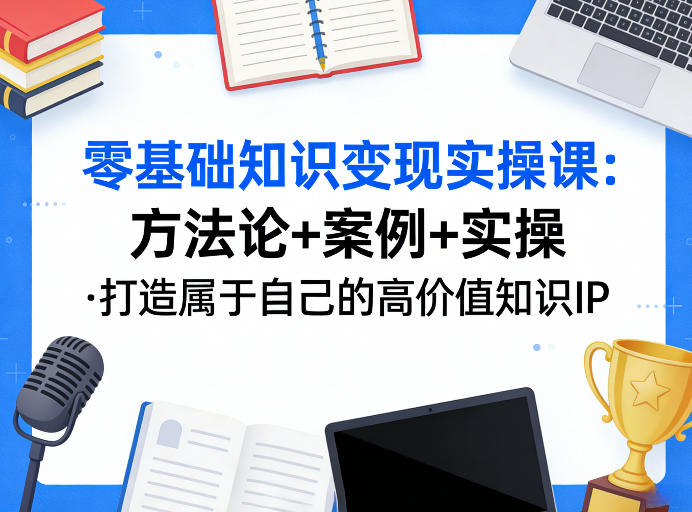 零基础知识变现实操课，方法论+案例+实操，打造属于自己的高价值知识IP-驿想项目网