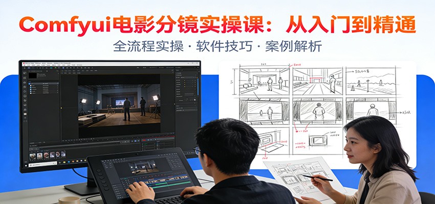 ComfyUI电影分镜实操课：分镜一致性，全流程AI视频制作，零基础也能做专业分镜-驿想项目网