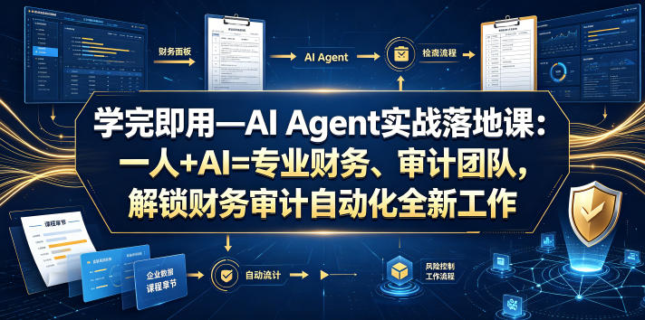 学完即用—AI Agent实战落地课:一人+AI=专业财务、审计团队,解锁财务审计自动化全新工作模式(更新0804)-驿想项目网