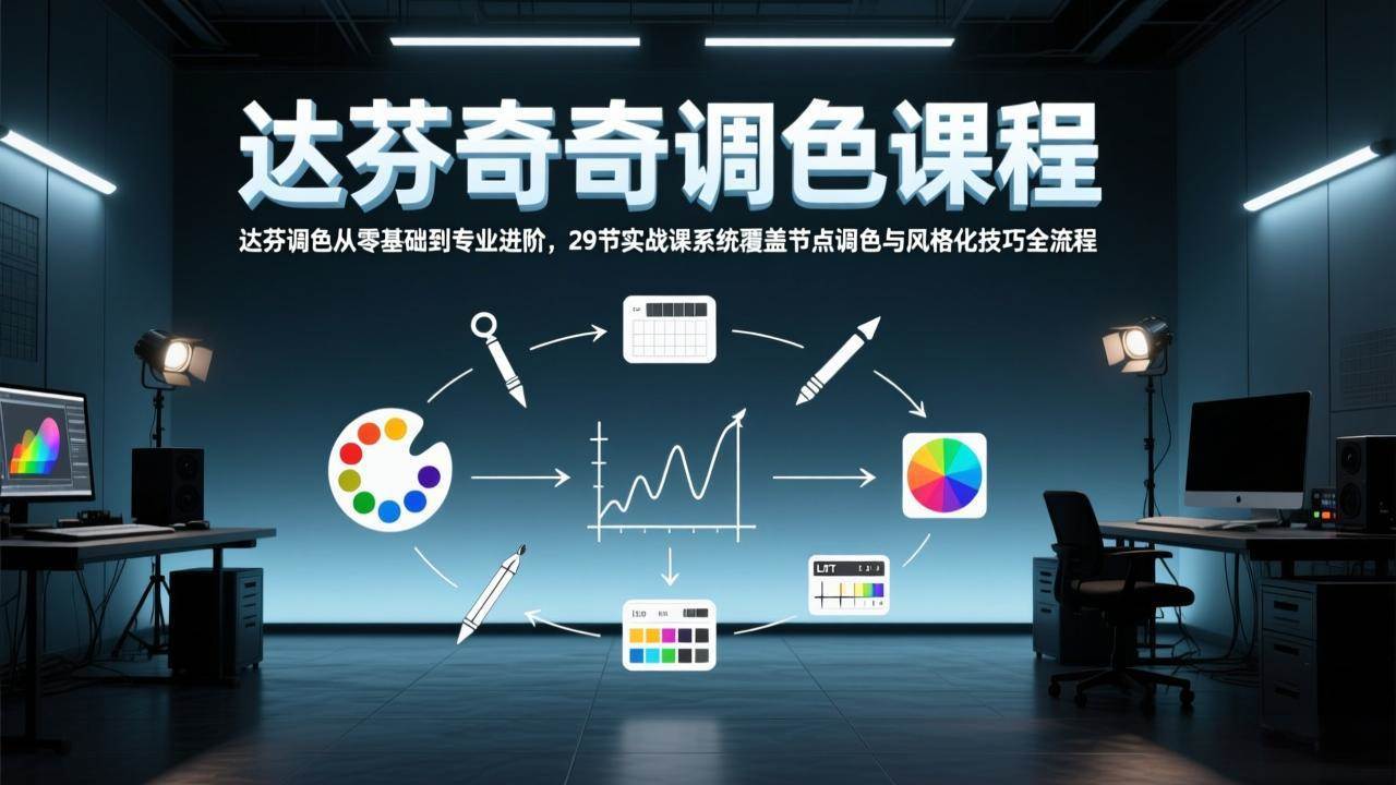 (17484期)达芬奇调色从零基础到专业进阶,29节实战课系统覆盖节点调色与风格化技巧全流程 (17484期)达芬奇调色从零基础到专业进阶,29节实战课系统覆盖节点调色与风格化技巧全流程