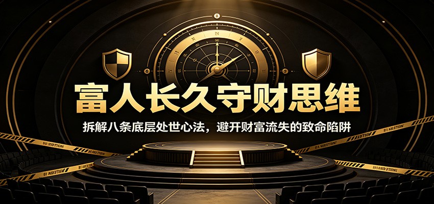 富人长久守财思维：拆解八条底层处世心法，避开财富流失的致命陷阱-驿想项目网