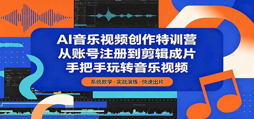 AI音乐视频创作特训营：从账号注册到剪辑成片，手把手玩转音乐视频-驿想项目网