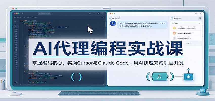 AI代理编程实战课：掌握编码核心，实操Cursor与Claude Code，用AI快速完成项目开发-驿想项目网