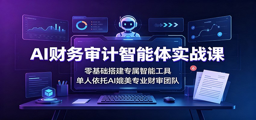 AI财务审计智能体实战课:零基础搭建专属智能工具,单人依托AI媲美专业财审团队-驿想项目网