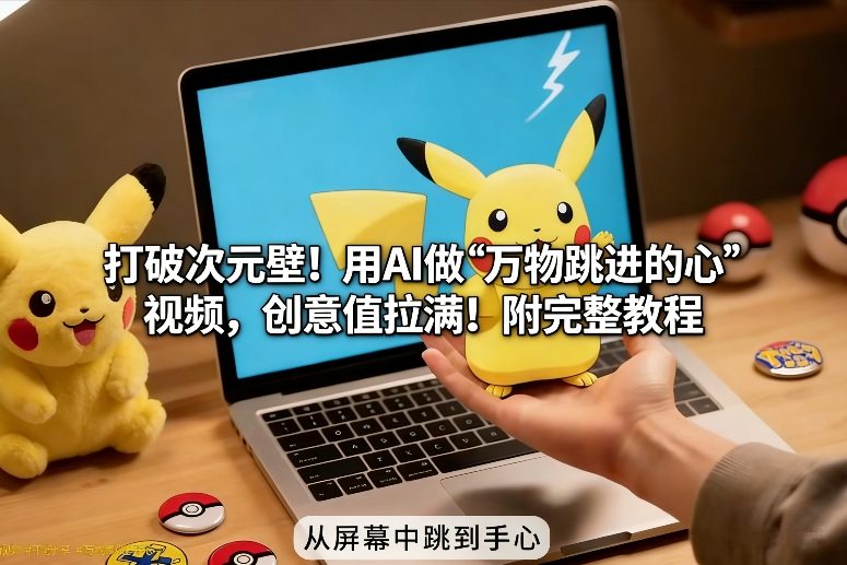 打破次元壁！用AI做【万物跳进手心】视频，创意值拉满！附完整教程-驿想项目网