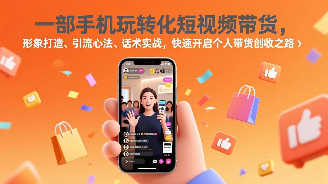 （17356期）一部手机玩转化短视频带货，形象打造、引流心法、话术实战，快速开启个人带货创收之路-驿想项目网