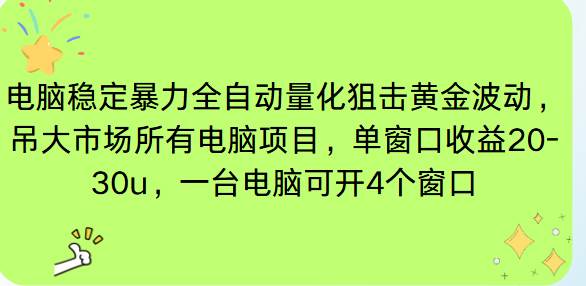 (16737期)电脑EA策略挂机项目单窗口收益20-30u,单电脑可挂5-10个窗口收益稳健4位数-驿想项目网