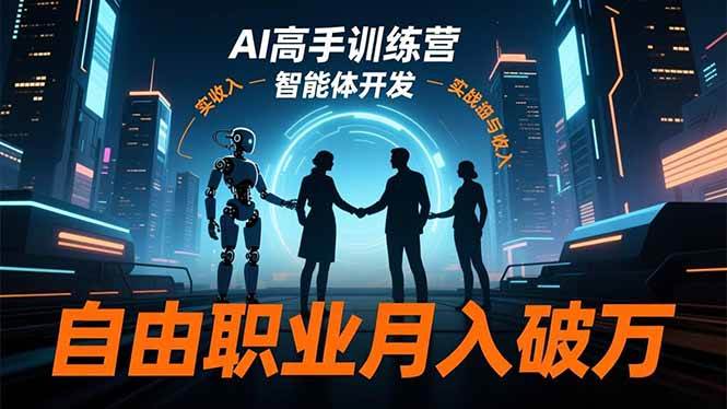 （16602期）AI高手训练营3.0，ChatGPT，Midjourney，智能体开发，自由职业月入破万-驿想项目网