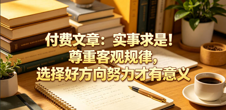 付费文章：实事求是！尊重客观规律，选择好方向努力才有意义-驿想项目网