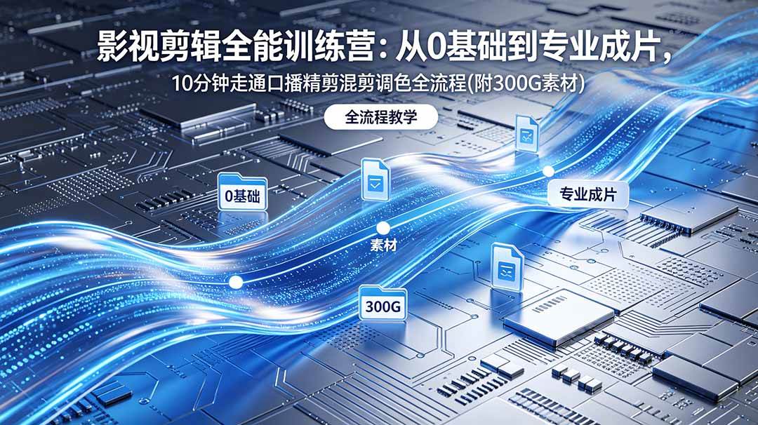（18664期）2026影视剪辑全能实战课｜0基础到专业成片，全流程教学，高清带300G素材-驿想项目网