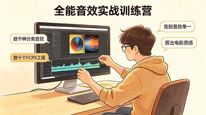 （18287期）全能音效实战训练营：数千种分类音效+数十个FCPX工程，告别音效单一，剪出电影质感-驿想项目网