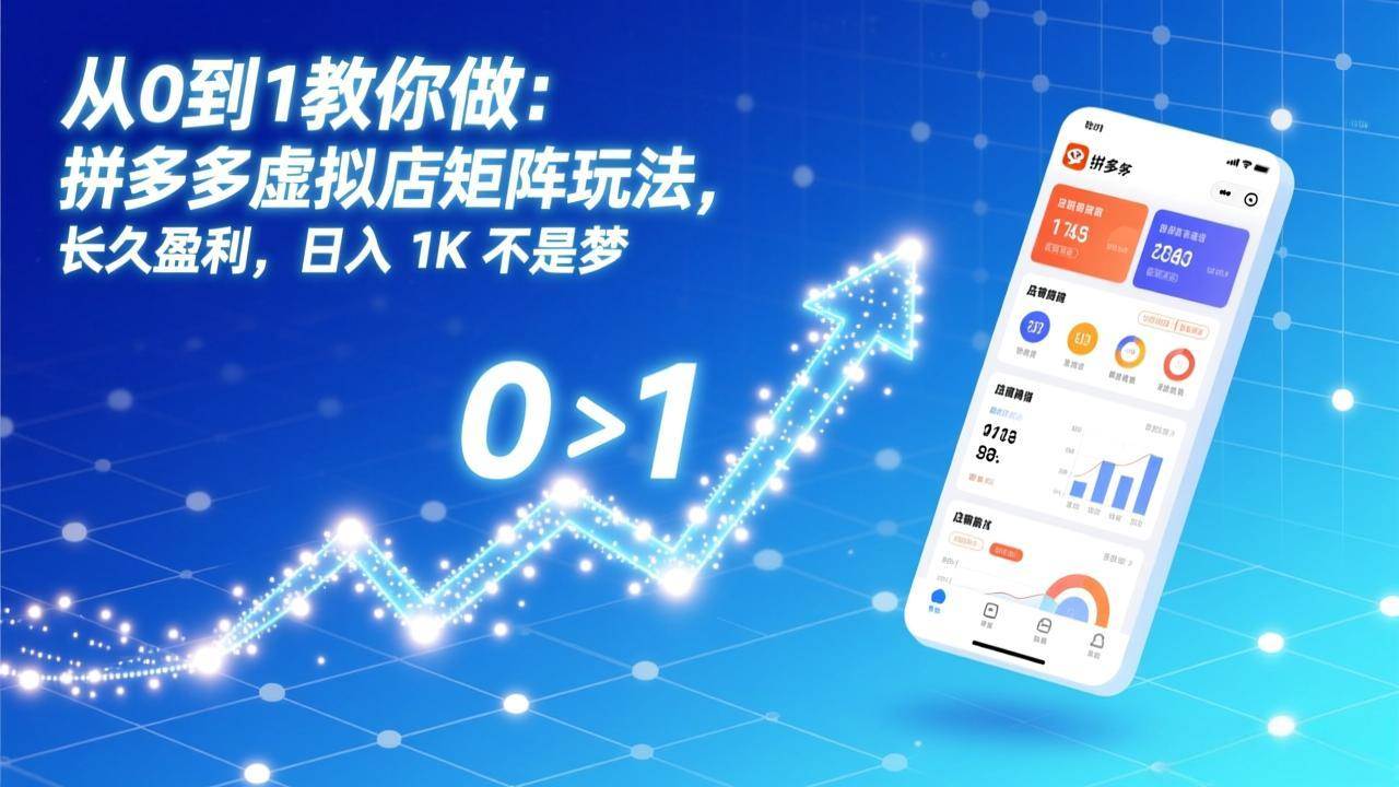 （17205期）从0到1教你做：拼多多虚拟店矩阵玩法，长久盈利，日入 1K 不是梦-驿想项目网