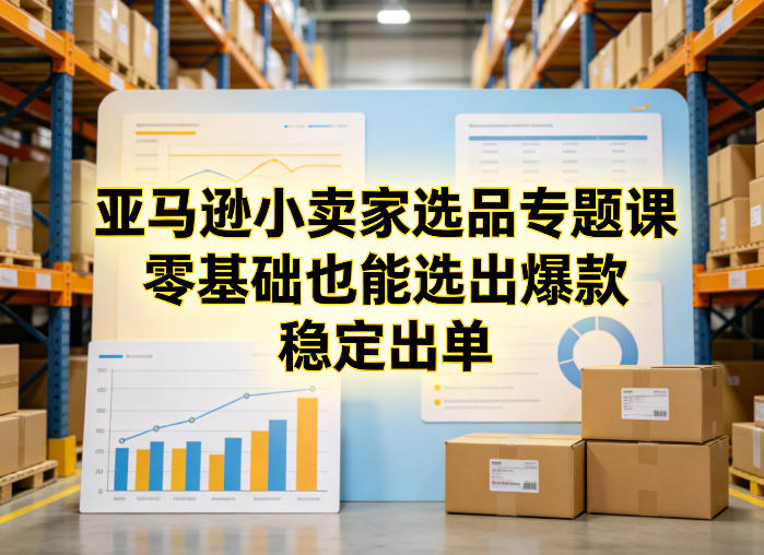 亚马逊小卖家选品专题课，零基础也能选出爆款，稳定出单-驿想项目网