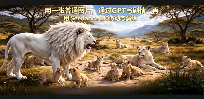 用一张普通图片，通过GPT写剧情，再用Seedance 2.0做动态演绎，居然能生成迪士尼风格搞笑动画-驿想项目网
