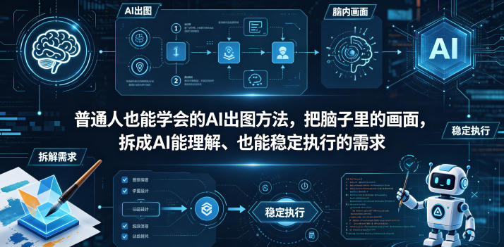 普通⼈也能学会的AI出图⽅法，把脑子里的画面，拆成AI能理解、也能稳定执行的需求【文档】-驿想项目网