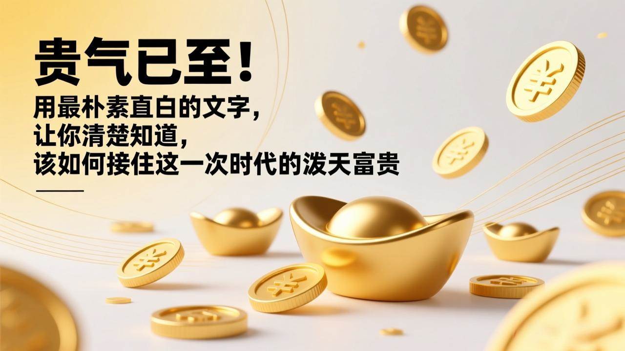 （17049期）付费文章：贵气已至！用最朴素直白的文字，让你清楚知道，该如何接住这一次时代的泼天富贵-驿想项目网