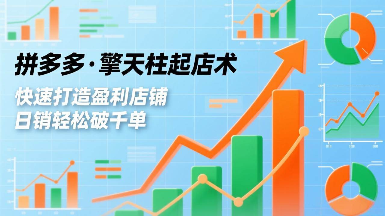 （17149期）拼多多·擎天柱起店术，爆流布局、利润起飞、不断流，快速打造盈利店铺，日销轻松破千单-驿想项目网