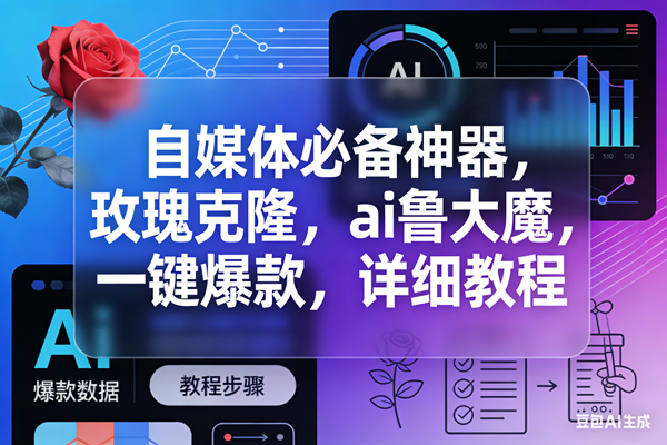 （17766期）玫瑰克隆，ai鲁大魔工具，自媒体必备神器，一键爆款，详细教程。-驿想项目网