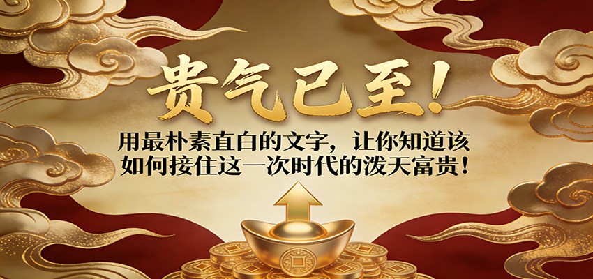 付费文章：贵气已至！用最朴素直白的文字，让你知道该如何接住这一次时代的泼天富贵！-驿想项目网