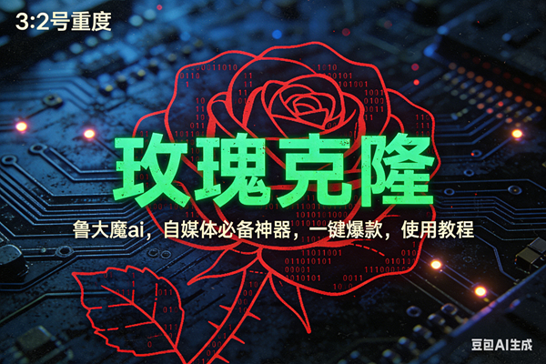 （17206期）玫瑰克隆神器，ai鲁大魔，自媒体必备工具，一键爆款神器，详细教程。-驿想项目网