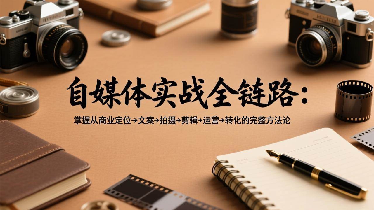 （17586期）自媒体实战全链路：掌握从商业定位→文案→拍摄→剪辑→运营→转化的完整方法论-驿想项目网