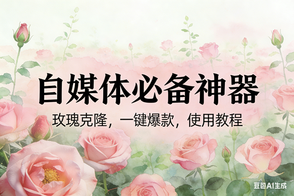 （17115期）玫瑰克隆神器，ai鲁大魔，自媒体必备工具，一键爆款神器，详细教程-驿想项目网