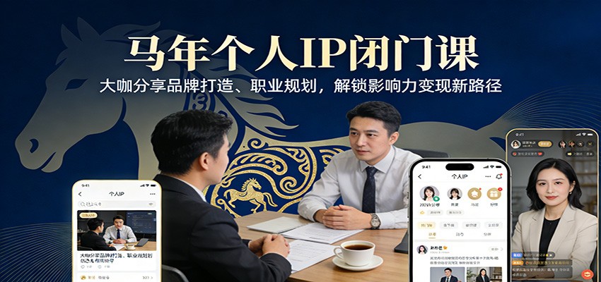 马年个人IP闭门课，大咖分享品牌打造、职业规划，解锁影响力变现新路径-驿想项目网