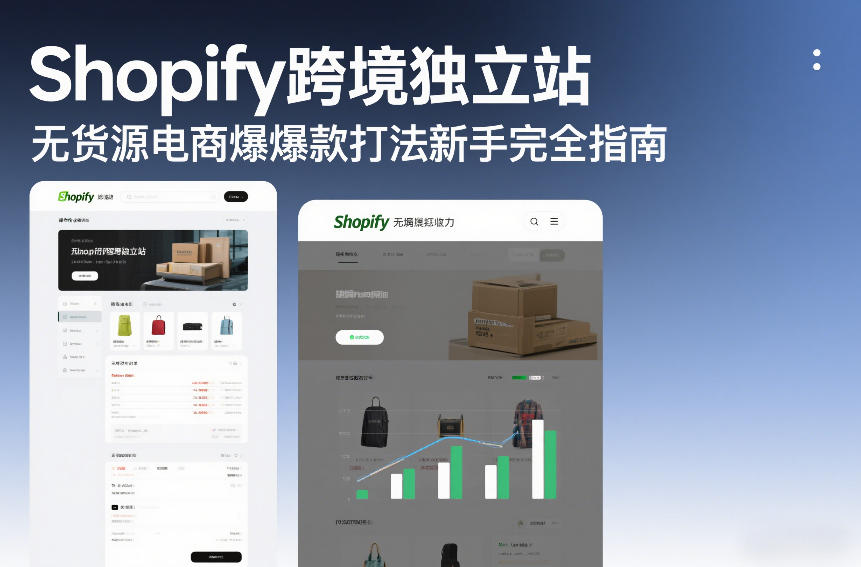 Shopify跨境独立站无货源电商爆款打法新手完全指南-驿想项目网