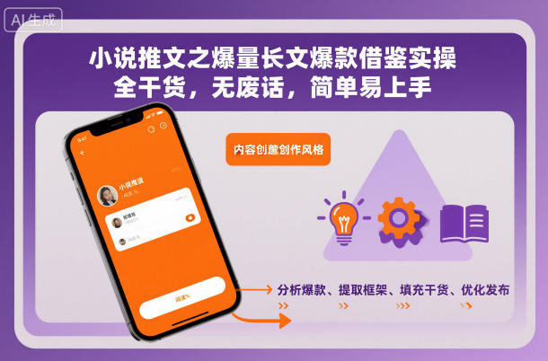 小说推文之爆量长文爆款借鉴实操,全干货,无废话,简单易上手-驿想项目网