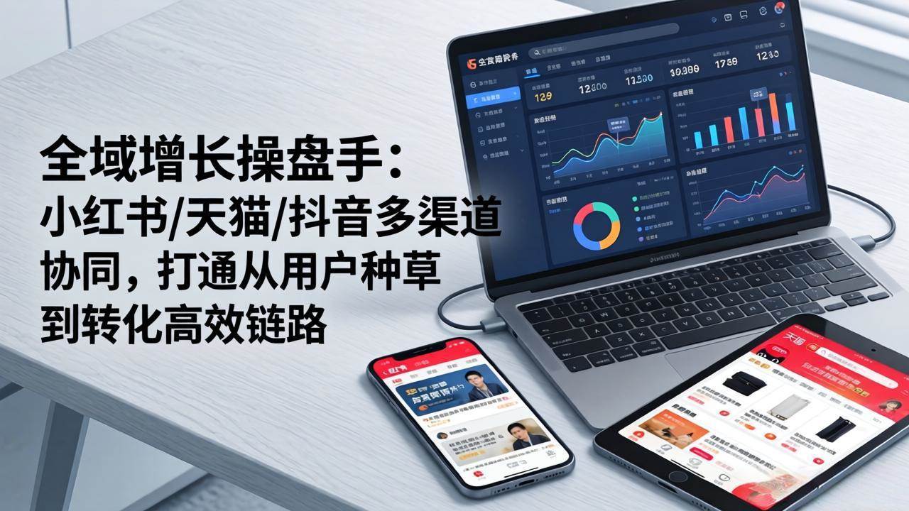 （17605期）全域增长操盘手：小红书/天猫/抖音多渠道协同，打通从用户种草到转化高效链路-驿想项目网